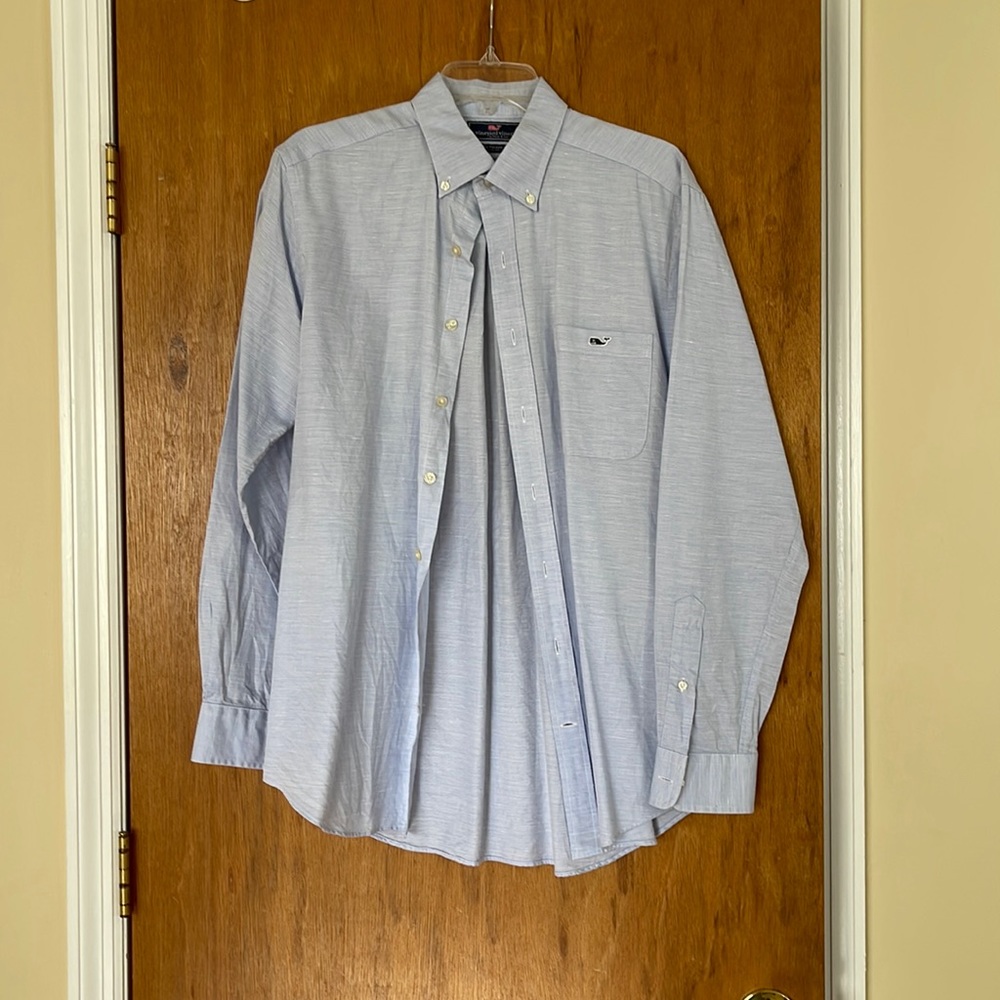 Vineyard Vines Mens Slim fit Linen Button down